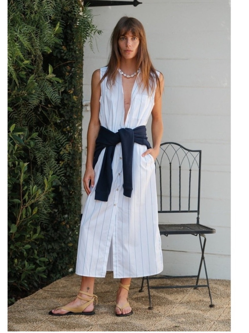 Donni The Pop Stripe Sleeveless Dress